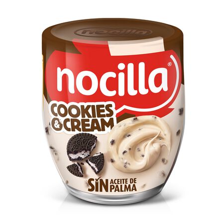Crema de leche y avellanas cookie&cream Nocilla 180g