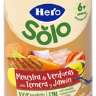 Tarrito de Menestra De Verduras con Ternera y Jam&oacute;n Hero Solo 235g
