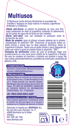 Limpiador multiusos Lanta 1l pistola