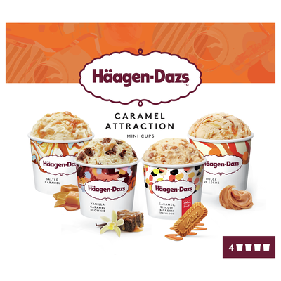 Helado Haagen-Dazs 4 uds caramel collection
