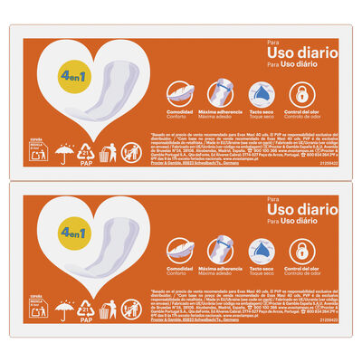 Salvaslip maxi evax 50+22 unidades