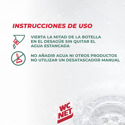 Desatascador l&iacute;quido WC Net 500+500ml turbo