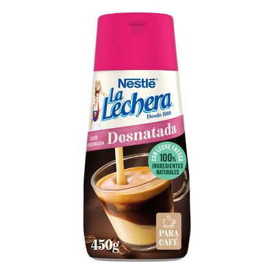 Leche condensada La Lechera 450g desnatada sirve f&aacute;cil
