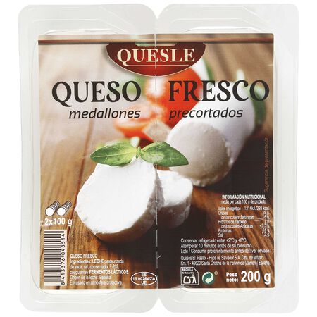 Queso fresco Quesle medallones 2x100gr