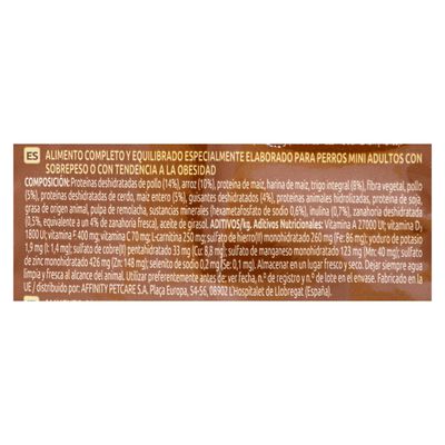 Pienso perro Light Ultima mini 1,5kg