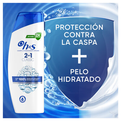 Champ&uacute; 2 en 1 cl&aacute;sico H&S para cabello y cuero cabelludo, 330 ml