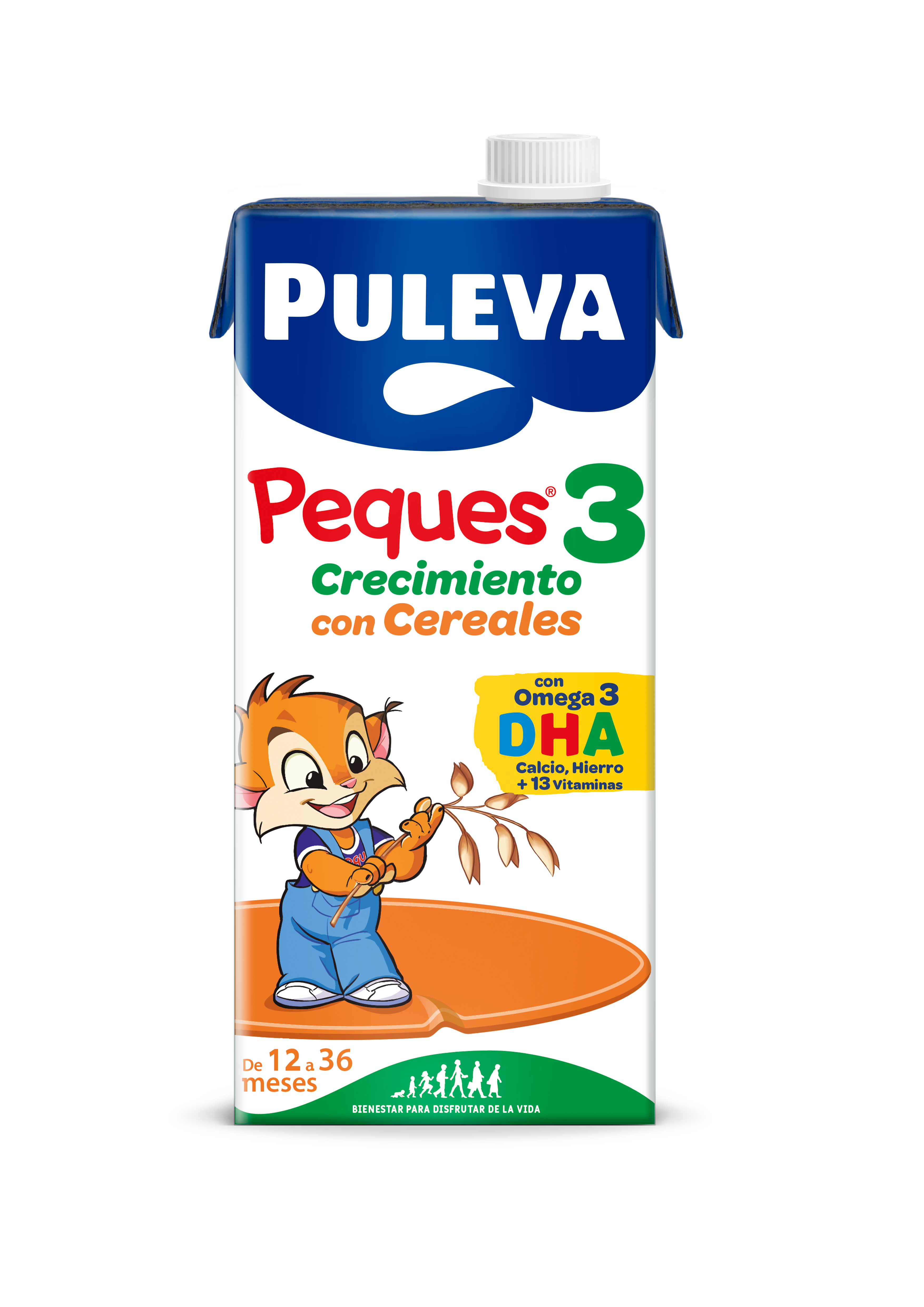 Leche crecimiento Puleva peques 3 cereales 12-36meses 1l