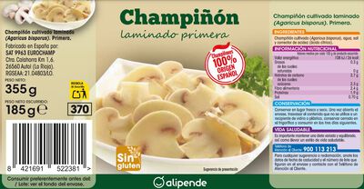 Champiñon Alipende bote 185g laminado