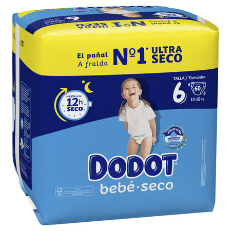 Pañal Dodot talla 6 60 uds