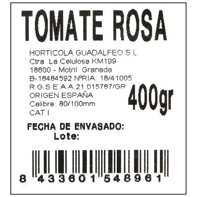 Tomate rosa bandeja 400g