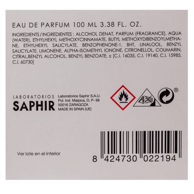 Eau de parfum Saphir woman 100ml purple