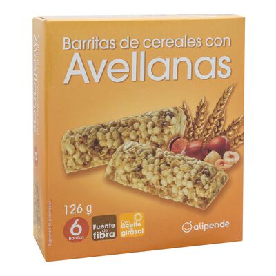Barritas de cereales Alipende 126g con avellana