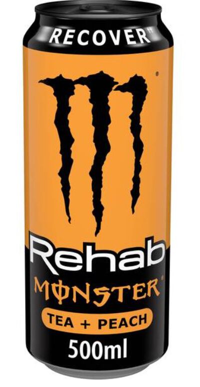 Bebida energética Rehab melocotón MONSTER, lata 50 cl 500 ml