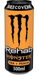 Bebida energética Rehab melocotón MONSTER, lata 50 cl 500 ml
