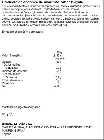 Snack de ma&iacute;z dr&aacute;cula Takis 90g