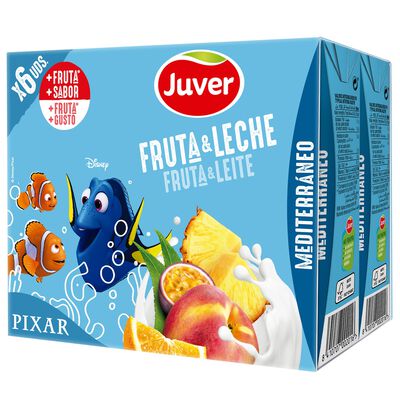 Bebida de fruta y leche Mediterráneo Juver pack 6 200ml