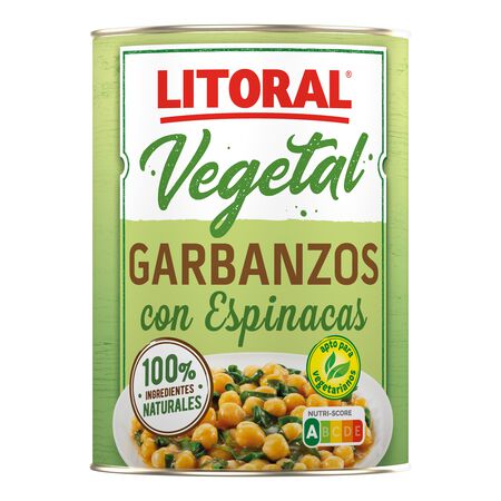 Garbanzos con espinacas Litoral 425g