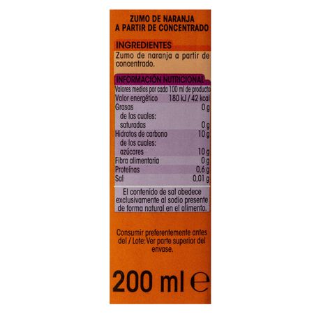 Zumo de naranja Alipende pack 6