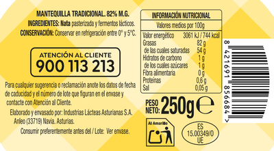 Mantequilla tarrina Alipende 250gr