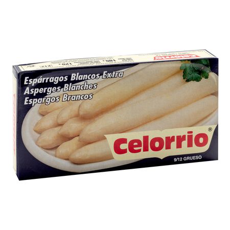 Esparragos blancos extra sin gluten celorrrio lata 125g