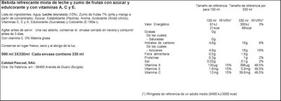 Zumo tropical con leche Bifrutas Pascual pack 3