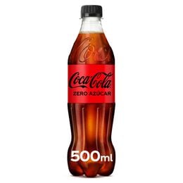 Refresco cola Coca-Cola botella 50cl zero azúcar