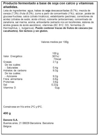 Postre Soja Alpro 400G Cereza