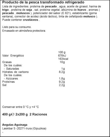 la gula fresca pack de 2 unidades la Gula 400 g