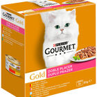 Comida húmeda gato Gourmet Gold doble placer pack 8