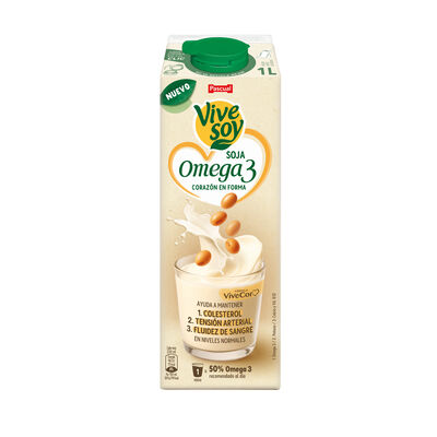 Bebida de soja omega 3 Vivesoy 1l