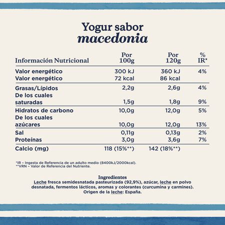 Yogur Danone pack 4 macedonia