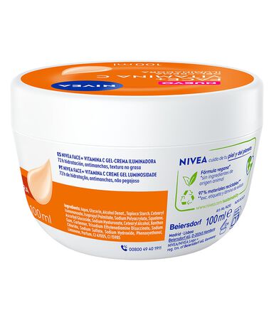 Gel crema facial iluminadora con vitamina C Nivea 100 ml
