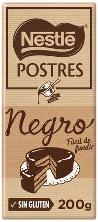 Chocolate negro tableta para fundir Nestl&eacute; Postres 200g