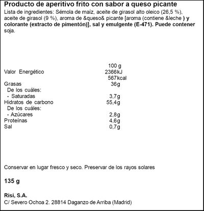 Snacks de maíz Risketos xtra hot Risi 135g
