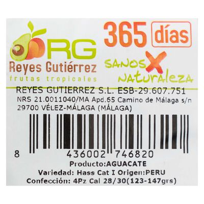Aguacate bandeja 450g