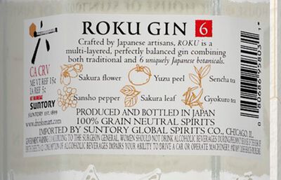 Ginebra Roku 70cl + Vaso