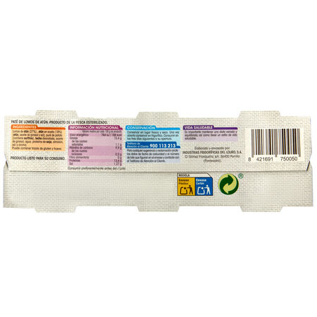 Paté atún en aceite Alipende pack 3
