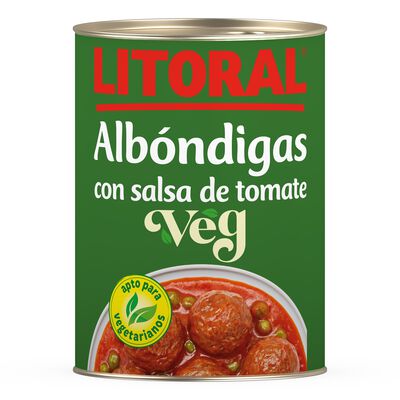 Albóndigas vegetarianas con salsa de tomate Litoral 415g