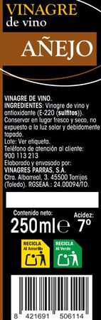 Vinagre Alipende 250ml a&ntilde;ejo