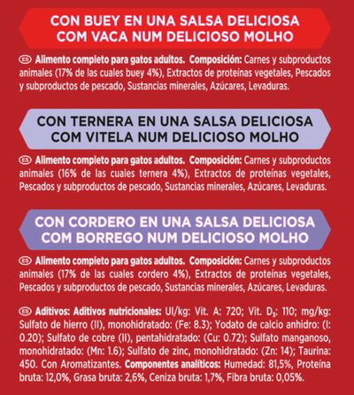 Comida h&uacute;meda gato Purina carne pack 6