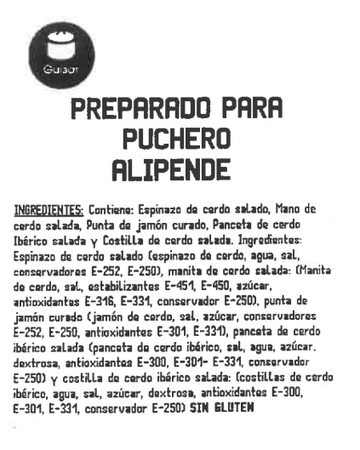 Preparado para puchero Alipende 550g aproximadamente