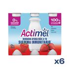 L Casei Actimel 0% MG Danone pack 6 fresa