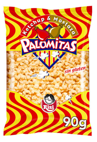 Palomitas sin gluten Risi 90g ketchup y mostaza