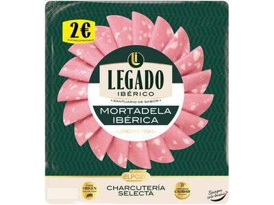 Mortadela ib&eacute;rica en lonchas finas Legado Ib&eacute;rico 150g