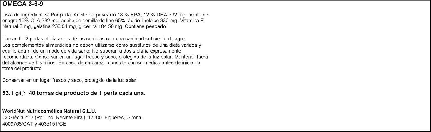 Omega 3-6-9 Corpore Diet 40 cápsulas