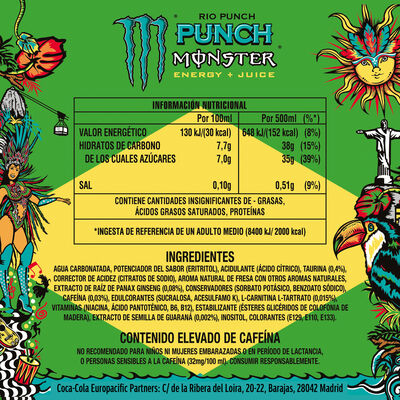 Bebida energ&eacute;tica Monster Energy Juiced Rio Punch 50cl Lata