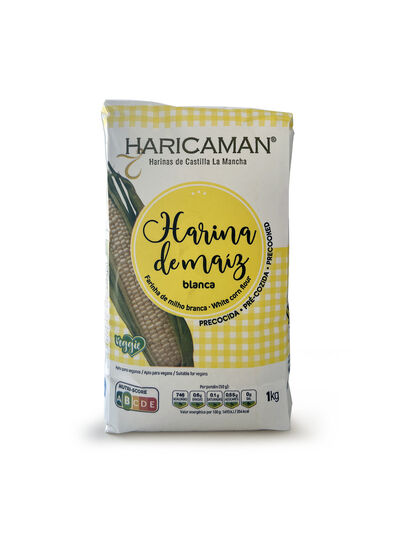 Harina de ma&iacute;z sin gluten Haricaman 1kg