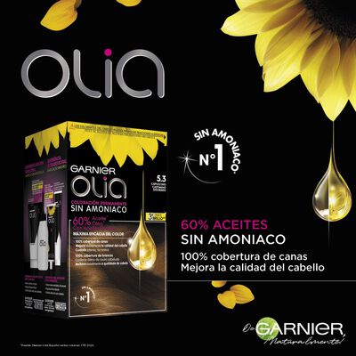 Tinte de cabello sin amon&iacute;aco Garnier Olia n&ordm; 5.3 cappuccino