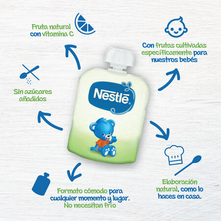 Pouch Nestlé 4 frutas desde 4meses pack 4