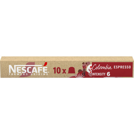 Cápsulas de café de Colombia intensidad 6 espresso 10 cápsulas